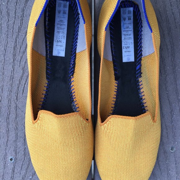 Rothy's Shoes - Rothy's Marigold Loafers w/Pink Heel Stripe
